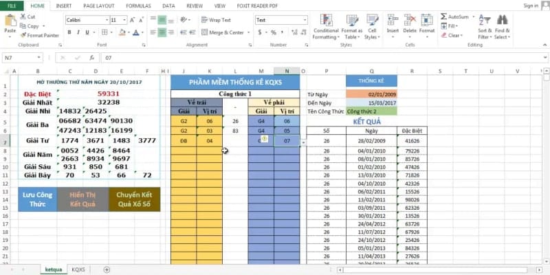 Dự đoán lô đề bằng Excel